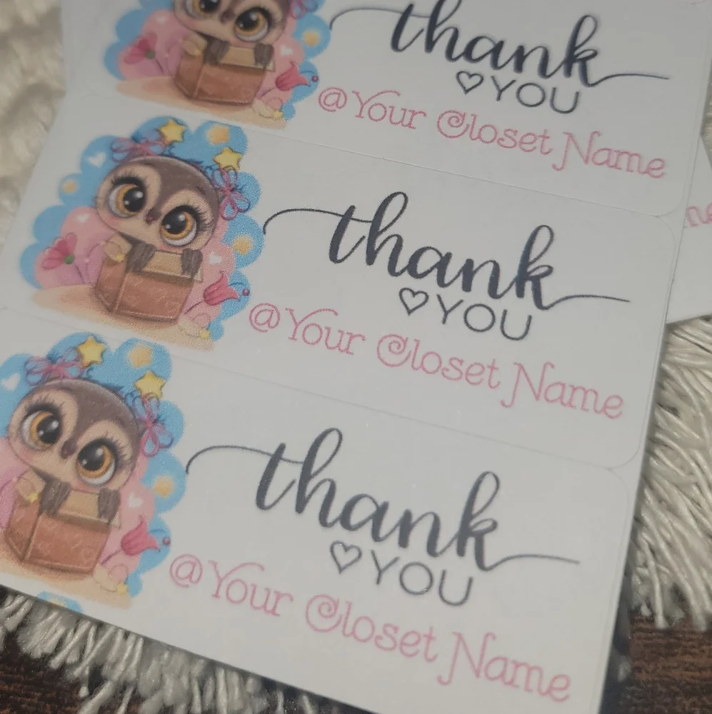 thank you stickers (Pair up with any polymailer) - Picture 4 of 4